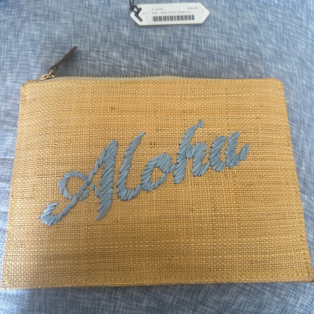 NWT - Kayu woven clutch